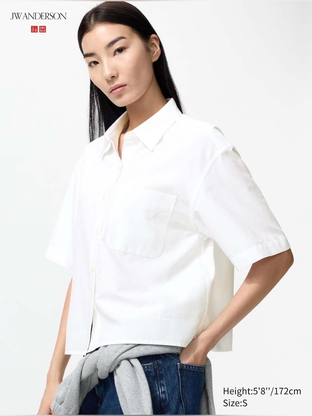 JW Anderson Uniqlo White Short-Sleeve Button Shirt